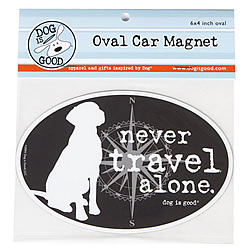 Never Travel Alone Car Magnet