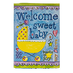 Baby Card with Garden Flag