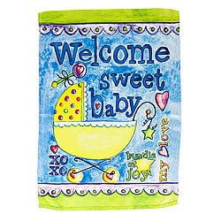 Baby Card with Garden Flag