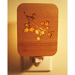Leaf Branch Night Light (Sycamore Wood & Amber Mica) Leaf Branch Night Light (Sycamore Wood & Amber Mica)
