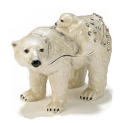 Polar Bear & Baby Hinged Box