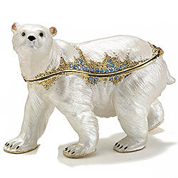 Polar Bear Walking Hinged Box