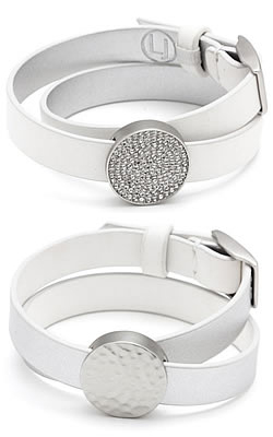 White Reversible Pavé Wrap Bracelet