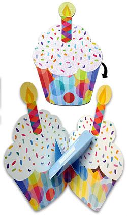 Cupcake Pop-Up Gift Card Holder