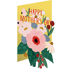 Happy Mother's Day Card (Pink Flowers)