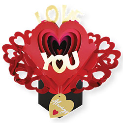 Love You With Hearts Card