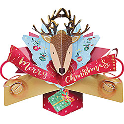 Reindeer With Baubles Card