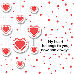 My Heart Belongs To You Card (Hearts On Strings)