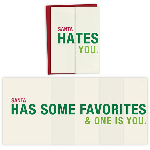 Santa Hates You Card - Click Image to Close