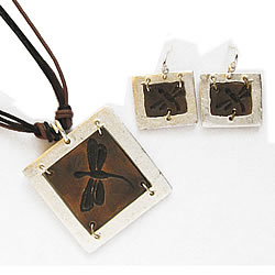 Dragonfly Necklace and Earring Set