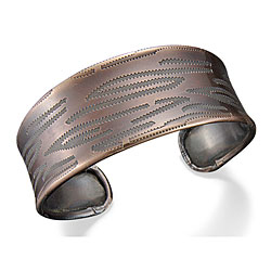 Etched Antique Copper Cuff