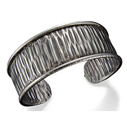 Etched Antique Silver Cuff