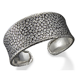 Etched Antique Silver Cuff