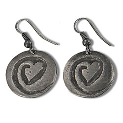 Heart with Spiral Earrings (Round)