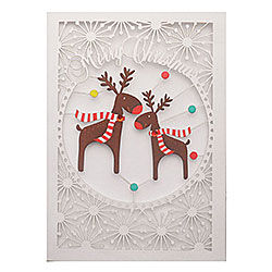 Two Happy Reindeer Card
