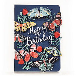 Butterflies Blue Birthday Card
