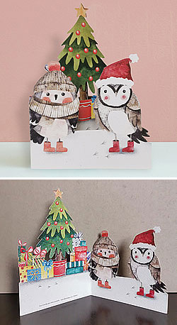 Christmasy Owlets Card