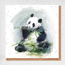 Panda Eating Bamboo Card
