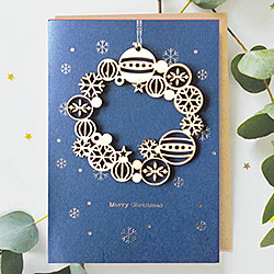 Ornament Wreath Card