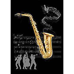 Saxophone Card