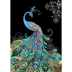 Elegant Peacock Card
