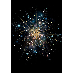 Gold Starburst Card