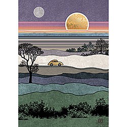 Car Sunset Card