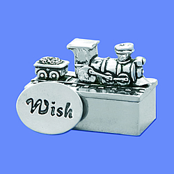 Train Pewter Wish Box