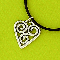 Pewter Scrolled Heart Choker