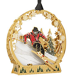 Downhill Skier Ornament 3-D