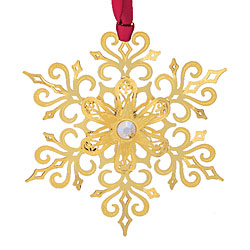 Brilliant Gold Snowflake Ornament