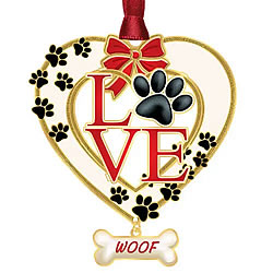 Dog Love Ornament