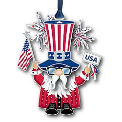 Patriotic Gnome Ornament