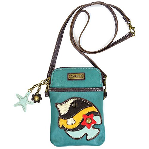 Fish Cell Phone Crossbody Bag (Turquoise)
