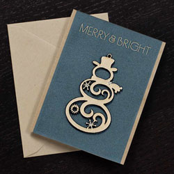 Snowman Ornament Greeting Card