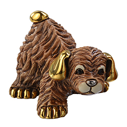 Brown Dog Baby Sculpture