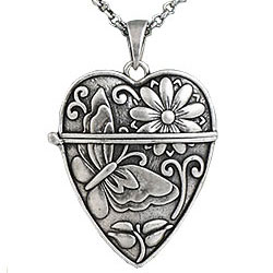 Road Less Traveled Story Heart Pendant - Click Image to Close