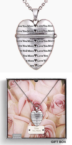 Love You More Story Heart Pendant