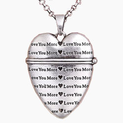 Love You More Story Heart Pendant