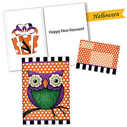 Happy Hoo-lloween Card with Garden Flag