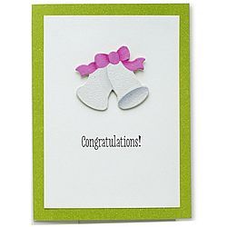 Wedding Card with Bells Magnet