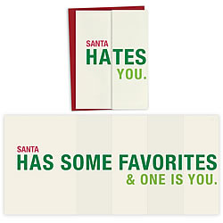 Santa Hates You Card