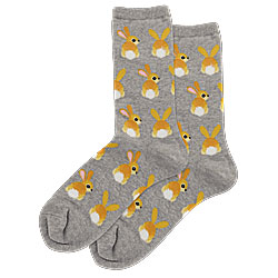 Bunny Tails Socks (Grey Heather)