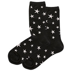 Glow In The Dark Stars Socks (Black)