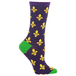 Fleur De Lis Socks (Purple)