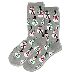 Snowmen Socks (Sweatshirt Grey)