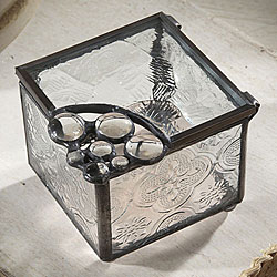 Glass Stones with Oceania Champagne Keepsake Box
