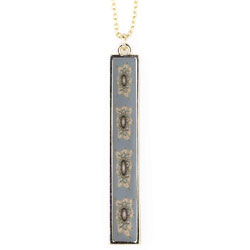 Linen Vertical Bar Necklace (Gold)