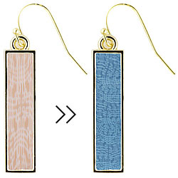 Bella Rosa Reversible Bar Earrings (Gold)