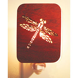 Dragonfly Night Light (Padauk Wood & Silver Mica)